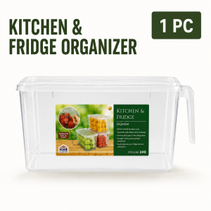 Food Storage Container 5L BPA Free Kitchen & Fridge Organizer with Lid Handle Stackable Pantry Storage Box