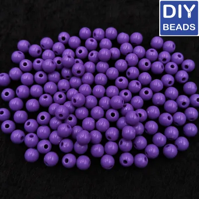 Diy Beads Smooth Beads Chalk Dark Violet 250grams