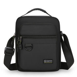 CJH BAGSHOP#4033 Nylon Men`s sling shoulder bag/ versatile crossbody bag designed for casual daily use commuting with zip-closure