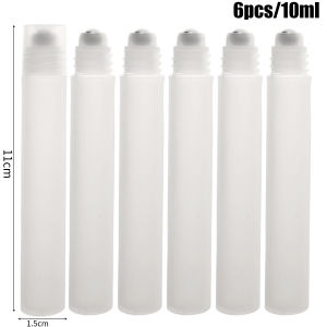 10/30/50ml Plastic White Roller Bottle Empty Refillable Rollerball Bottles For Deodorant Essential Oils Perfume Cosmetics Travel Container