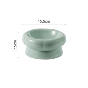 DISKAS Food Container Cat Bowl Ceramic Pet Feeding Dish Pet Drinking Water Bowl Pet Supplies Anti Overturning Cat Food Pot Small and Medium-sized Pet