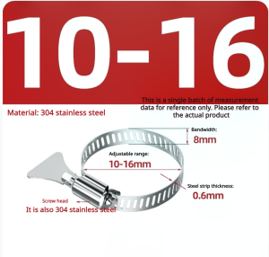 304 Stainless Steel Hose Clip Hose Clamp for Water Bib Tap / Home / Plumbing / DIY