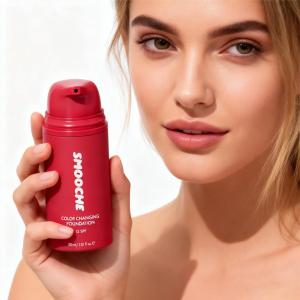 Smooche 30ml Color-Changing Foundation Invisible Pores Conceal Blemishes Redness and Uneven Skin Tone Natural Flawless Finish