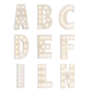 NOONOR Led Light Giant Letter Led Light 91.5CM Size Mosaic Design Balloon Filling Box Mosaic Design DIY Name Big Foam Board Baby Shower