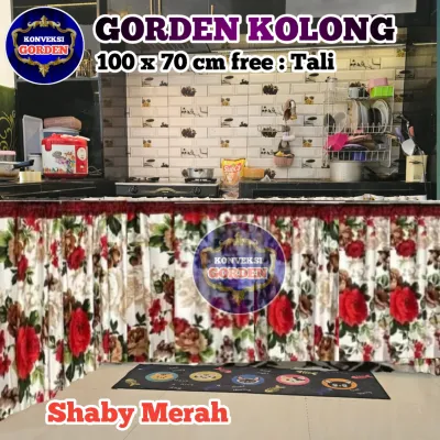 GORDEN KOLONG DAPUR MINIMALIS 100 X 70 CM + FREE TALI ( PAKET 3 PCS )
