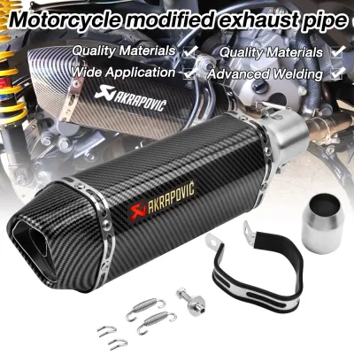 Original Akrapovic muffler Pipe 38mm-51mm Universal 51mm exhaust pipe for Motorcycle