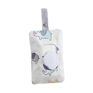 Portable Wipes Dispenser Refillable Wipe Holder for Indoor Outdoor Reusable Travel Wet Wipe Container Baby Wipe Pouch