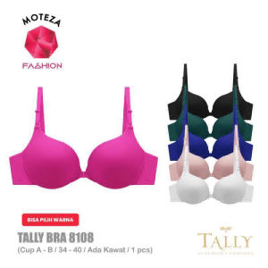 Tally 8108 BH - Bra Wanita - Busa Tipis Cup B | Kawat Kancing Depan | Size 34 - 40