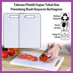 Talenan Plastik Dapur Tebal Anti Bakteri Alas Pemotong Buah Sayuran Daging Cutting Board Non Slip Papan Tatakan Memotong Serbaguna - FR GALLERY