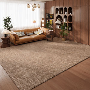 ILUOLAI Nordic Carpet for Living Room (Kapet sa Sala) Non-slip Tencel Cloud Velvet Rug Soft Breathable Minimalist Floor Mat for Bedroom Brown/Grey 160x200cm