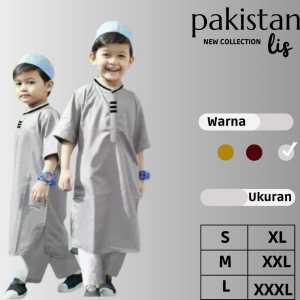 Baju Koko Anak Laki Laki Model Lis Jubah Gamis Pria Bonus Peci