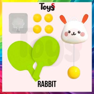 Toys S Kids Table Tennis Trainer with Animal Characters - Height-Adjustable Indoor Sports Game for Kids 2-6 Years