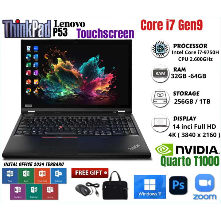 Nvidia Quadro T1000 Lenovo P53 64gb Ram LENOVO THINKPAD P53 Intel