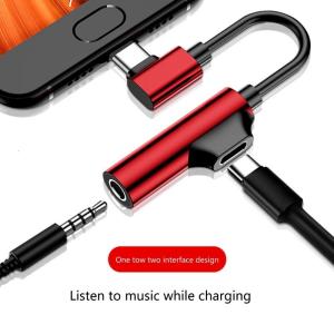 USB ประเภท C ถึง3.5มม. อะแดปเตอร์หูฟังตัวเมีย USB C ถึงสาย Kabel Sound เครื่องขยายเสียงหูฟังสำหรับอุปกรณ์โทรศัพท์