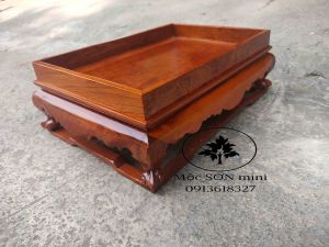 Khay trà trơn trà gỗ hương khay trà cafe cao cấp cỡ kích thước 35x23 cao 15