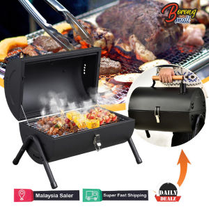Double Sided Foldable Chimney Charcoal Grill Stove BBQ Outdoor Tabletop Barbecue Grills Camp / Berbeku Bakar Boleh Lipat