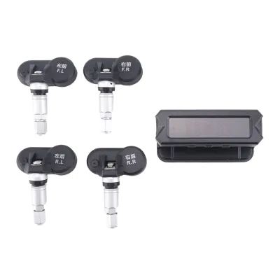 [LEH4]USB Solar Power Tire Pressure Monitoring System Wireless Car TPMS LCD Display Pressure Alarm with Internal Sensor