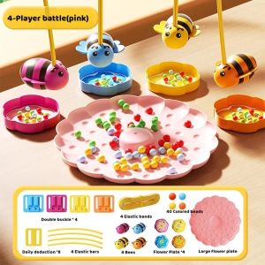 2-4 Person Bee Picking Competition Game Toys Kids Interactive Magnetic Fishing Toys