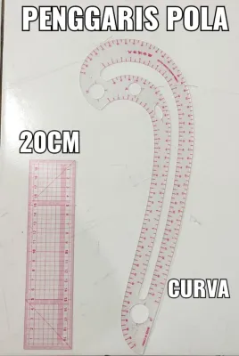 Penggaris Jahit No 20 Cm Quilting Ruler / Penggaris Jahit Pola Kain