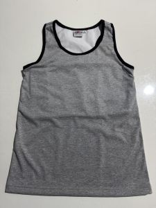 BOSS TOMFIN - Tom Fin เสื้อกล้ามทอมฟิน เสื้อกล้ามทอมเต็มตัว เสื้อกล้ามทอม เสื้อกล้ามรัดหน้าอก รุ่น Classic-สีเทาขอบดำ