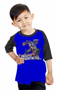kaos anak-anak / Kaos Raglan 3\4 Anak/kaos anak Trasformer DTF