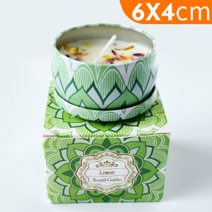 Christmas Gift Handmade No Alcohol Soy Wax Bedroom Fragrance Scented Candles Jar Vintage Flower Candle Jars Home Decor Gifts