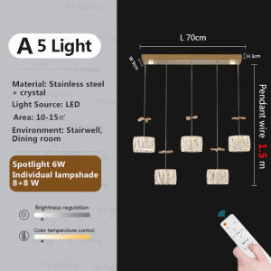 Dining room chandelier strip dining table lamp living room decorative lamp commercial shop light