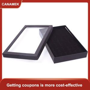 【CANAMEK 】 Earring Case Display 36 Slots Jewelry Organizer Tray Ring Box Storage Fashion