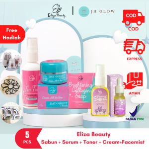 (Gratis Bonus ) Eby by Eliza Beauty Cream Bpom 1 Paket Lengkap Sabun Eliyza Beauty Toner Wajah