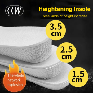 CCW 1Pair EVA Heightening Insole Sports Insole for Men Women Invisible Increase Insole Arch Support Heel Cushioning Pad Sole Pad