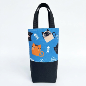 Túi Vải Canvas cho Bình giữ nhiệt GOGLET thể thao 3 size ly cốc Mun Mèo Handmade