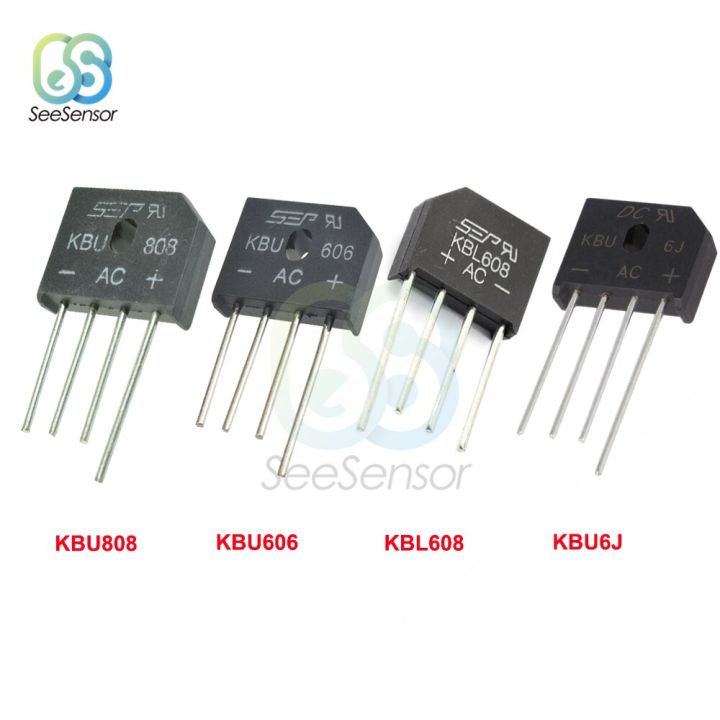 5Pcs/lot KBL608 KBL-608 KBU808 KBU6J 6A 800V 6A 600V 8A 800V Diode ...