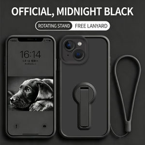 PBZZ Case for iphone 14 pro max 14 plus 14 15 Pro MAX phone casing Softcase Silicone shockproof Cover new design aesthetic 360 ° rotate with holder Lanyard for women cute JTXZZJ2