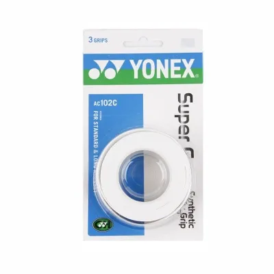 (Locally Stocked in SG) YONEX SUPER GRAP AC102 (Tacky Feel) Pack of 3 - Yonex’s 1st overgrip for badminton tennis pickleball squash