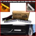 6.5" LED DRL Daytime Running Lights Safety lights Dual Color Yellow-White [2PCS Set]. 