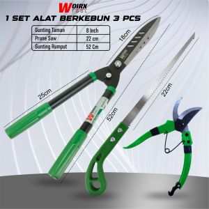 Gunting Taman PAKET HEMAT Alat Berkebun Gunting Rumput Gergaji Lancip Gunting Taman WOIRX TOOL