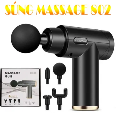 Máy massage cầm tay GUN 802 massage cổ vai gáy 6 Cấp Độ Chuyên Sâu Đa Năng máy đấm lưng mát xa đau nhức vai gáy