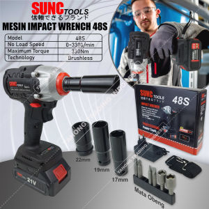 Mesin Impact Wrench Impek Baterai Buka Baut 48S 48V 48VF SUNC TOOLS