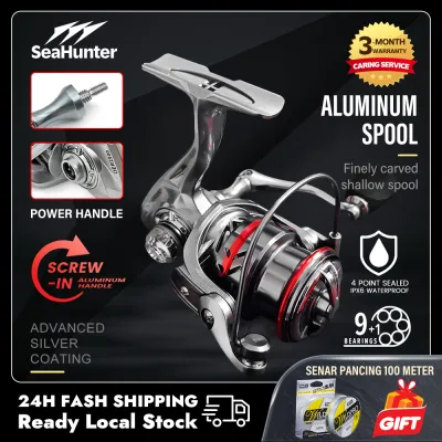 SeaHunter OER Reel Spinning 9+1BB Max Drag 10-12KG 5.2:1 Longcast Aluminum Shallow Spool power handle Reel Pancing