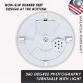360 Degree Rotating Product Turn Table with LED Light for Product Photoshoot. 