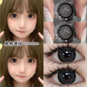 6 Months (Included) Colored Eyes with Power（1 Pair）Naturally Enlarge Your Eyes Hot Sale Big Eyesdoll Doll  爆款美瞳可爱大眼萝莉半年抛近视隐形眼镜有度数三明治工艺不磨眼