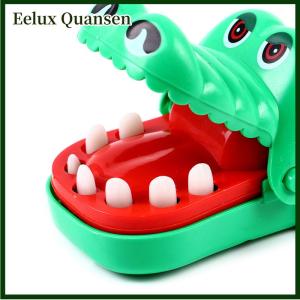 Eelux Đồ chơi bịt ngón tay cắn nha sĩ miệng cá sấu nhỏ sáng tạo có móc khóa