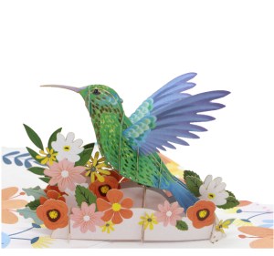 Thiệp Hoa 3D Pop Up Đẹp Độc Đáo – Thiệp 3D Hoa Nghệ Thuật Hoa & Chim Ruồi Quà Tặng Ý Nghĩa