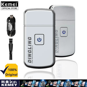 Kemei KM-5088 Mini Shaver For Men Electric Beard Shaving Razor USB Rechargeable Reciprocating Stainless Steel Body