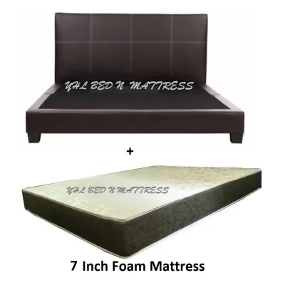 YHL Bedframe And 7 Inch Foam Mattress