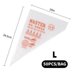 100PCS/50PCS Disposable Icing Piping Cake Pastry Tip Cupcake Decorating Bags 100Pcs Disposable Thickened Pastry Piping Bag Anti-break Icing Bag Cream Squeeze Bag Baking Tools