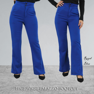 🌸SELUAR HIGHWAIST PALAZZO BOOTCUT🌸EFFECT KURUS & LANGSING