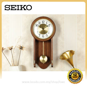 100% ORIGINAL SEIKO Dual Chimes Wooden Wall Clock QXH073 (QXH073B) [Jam Dinding Kayu]
