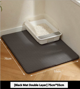 [SG Seller] Double Layer Waterproof/Urine Proof Non-Slip Cat Litter Trapping Floor Mat Pad Large Size