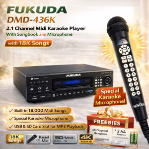 FUKUDA DMD-436K 2.1 18K Songs Channel Midi Karaoke Player With Songbook And Microphone